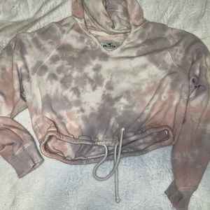 cropped tie dye hoodie